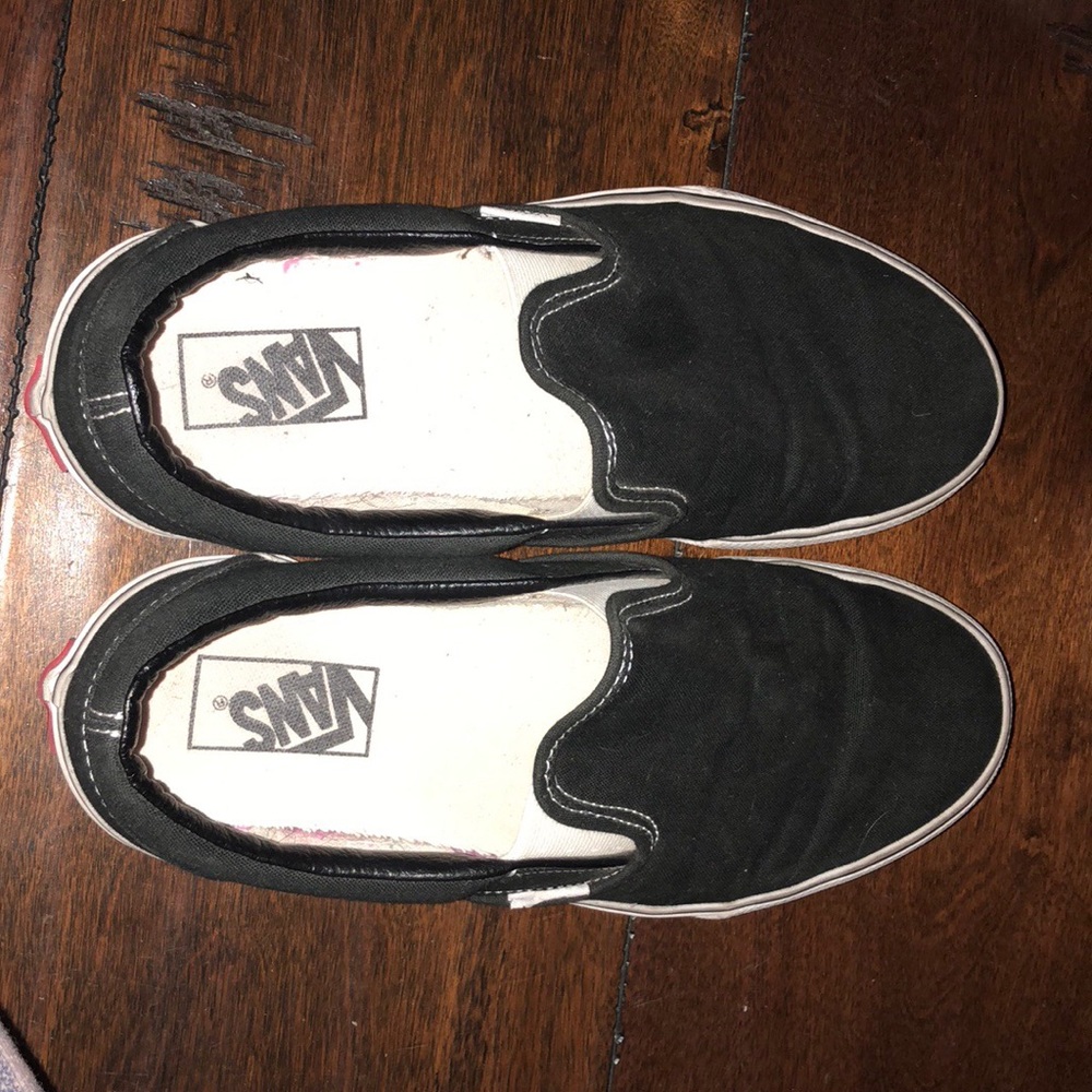 Black slip on vans